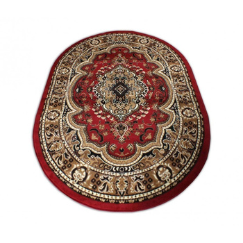 Dywan klasyczny do salonu MEDALLION BCF Alfa 06 Czerwony Owalny