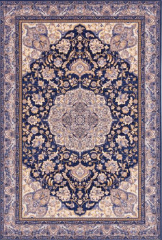 Dywan wełniany do salonu HATHOR Ciemny Niebieski ISFAHAN