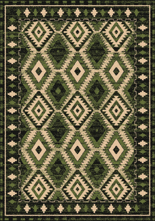 Dywan klasyczny do salonu FD Agnella GABE Groszek Zielony STANDARD