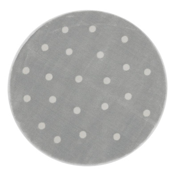 Dywan nowoczesny do salonu Agnella GROCHY Popielaty Koło LUSH