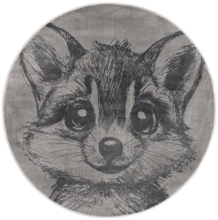 Dywan dziecięcy Agnella RACOON SZOP Popielaty Szary Koło SOFT