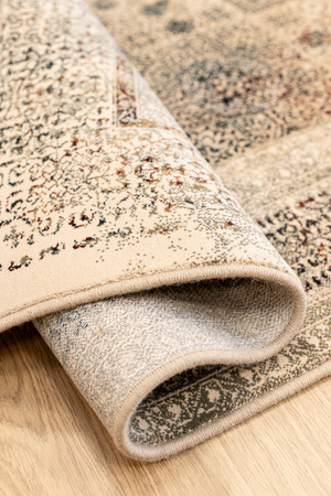 Dywan wełniany klasyczny do salonu Dywilan MAMLUK Krem Kwadrat OMEGA