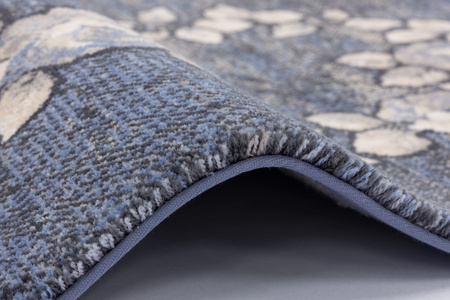 Dywan wełniany do salonu Agnella ROZO 1.0/6 Niebieski REGIUS