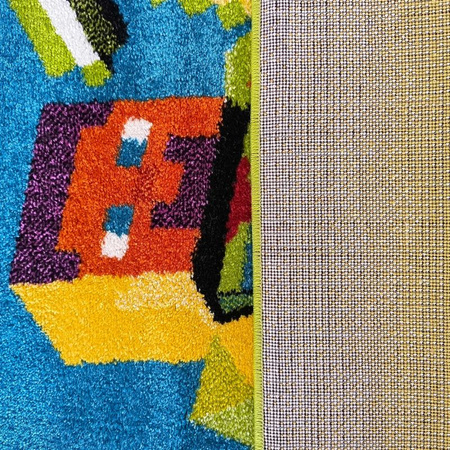 Dywan dla dzieci dziecięcy ROBOT MINECRAFT Zielony 105 BELLA Kids