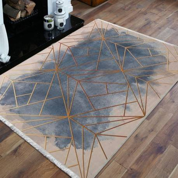 Dywan antypoślizgowy do salonu MGŁA Niebieski 16 HORECA