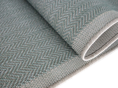 Dywan mata nowoczesny balkon, taras, patio CHEVRON Zielony Miętowy Koło MIOVANI