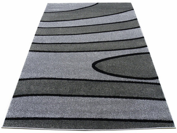 Dywan nowoczesny do salonu PASKI Ciemny Szary G845K ALANJA