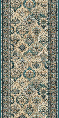 Dywan wełniany do salonu FORENZA Szmaragd Chodnik ISFAHAN