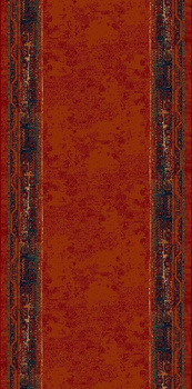 Dywan wełniany na korytarz Dywilan MISTIK Red Chodnik OMEGA