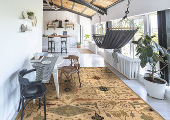 Dywan wełniany do salonu Dywilan PERSEJ Krem POLONIA