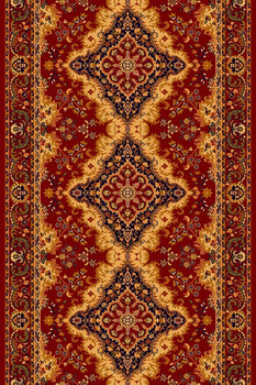 Dywan wełniany klasyczny do salonu KRÓLEWSKI Burgund chodnik POLONIA