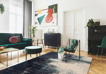 Dywan wełniany do salonu ALISJA Szmaragd ULLSWATER BASIC