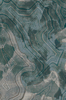 Dywan wełniany do salonu Agnella LORIQ Taupe Zielony Beżowy BALLATA