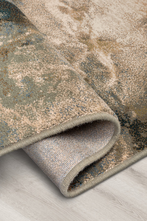 Dywan wełniany do salonu Dywilan ELIAN Iron Kremowy Koło OMEGA