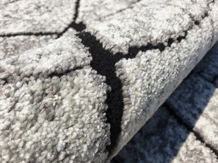 Dywan nowoczesny do salonu PNIAK Szary RC104 RAINBOW