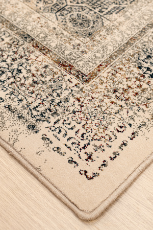 Dywan wełniany klasyczny do salonu Dywilan MAMLUK Krem Kwadrat OMEGA