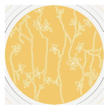 Dywan nowoczesny do salonu BLO Żółty Koło EDEN