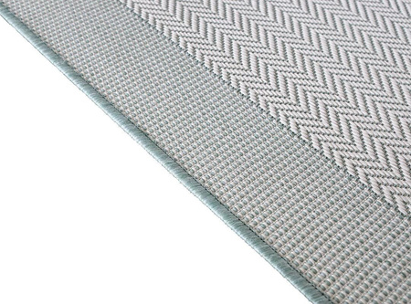 Dywan mata nowoczesny balkon, taras, patio CHEVRON Kremowo Zielony MIOVANI