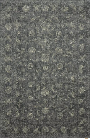 Dywan wełniany do salonu VINTAGE FLORA Grafitowy DIAMOND