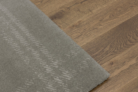 Dywan wełniany do salonu Agnella GRID RIM Taupe CALISIA M