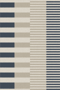 Dywan wełniany do salonu Agnella TOKATO Granatowo Beżowy BALLATA