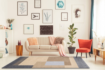 Dywan nowoczesny do salonu Agnella AKON Jasny Beż AVANTI