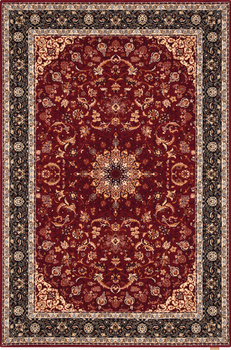 Dywan wełniany do salonu Agnella DAMORE Bordowy CALISIA