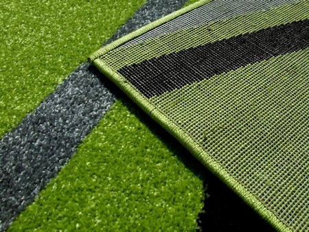 Dywan nowoczesny do salonu WSTĄŻECZKA Zielony 3488B ALANJA