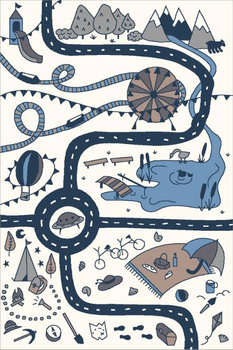 Dywan dziecięcy AMERIA Niebieski SOFT