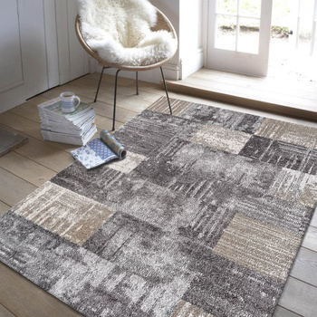 Dywan nowoczesny do salonu PARKETT 24 Szary PANAMERO