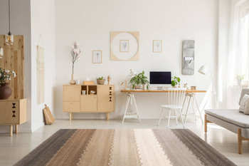 Dywan wełniany do salonu Agnella PASSION Beżowy TEMPO NATURAL