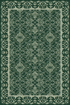 Dywan klasyczny do salonu LORI Ciemno Zielony ROCK