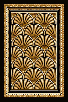 Dywan wełniany do salonu TYLA Złoty BASIC