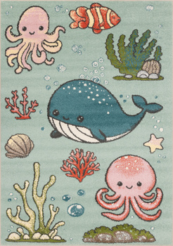 Dywan dla dzieci Agnella AQUARIO Miętowy FUNKY TOP
