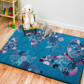 Dywan dla dzieci Butterfly Happy Bella 03 Turkusowy