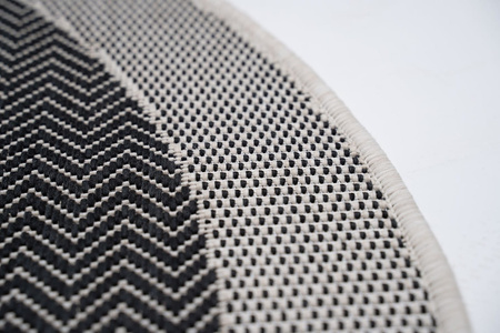 Dywan mata nowoczesny balkon, taras, patio CHEVRON Szary Koło MIOVANI