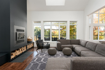 Dywan wełniany do salonu EWAR Grafitowy PLATINIUM