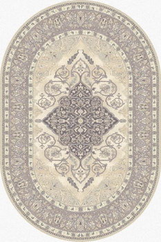 Dywan wełniany do salonu ALMAS Owal Czarny ISFAHAN