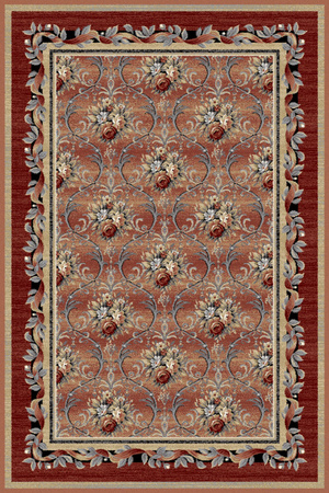 Dywan wełniany do salonu REJA Russet Czerwony TEMPO