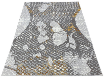 Dywan nowoczesny do salonu IMPRESJA Żółty Szary 067 TEKSAS
