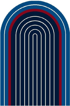 Dywan wełniany do salonu ARKO Navy Granatowy BASIC