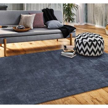 Dywan Shaggy Pluszowy Jednokolorowy Grafitowy ENZOS