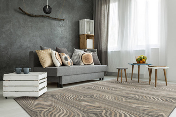 Dywan wełniany do salonu SEWILLA Grafit ISFAHAN