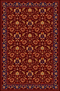 Dywan wełniany do salonu DIOME Burgund BASIC