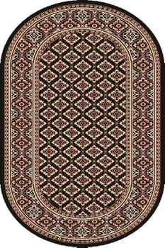 Dywan klasyczny do salonu APIUM Owal Czarny STANDARD