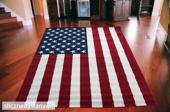 Dywan młodzieżowy do salonu AMERICAN FLAG Flaga Amerykańska ALFA