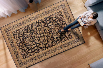 Dywan klasyczny do salonu HERMIONA Czarny STANDARD