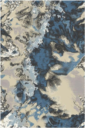 Dywan wełniany do salonu Agnella SORNE Niebieski DIAMOND