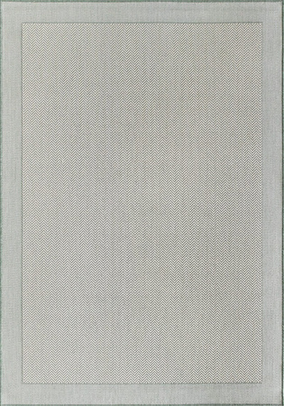 Dywan mata nowoczesny balkon, taras, patio CHEVRON Kremowo Zielony MIOVANI