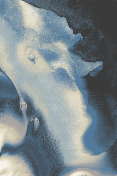 Dywan wełniany do salonu Agnella ETHEREAL Niebieski AGNUS